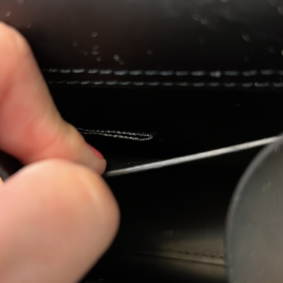 ZAC POSEN SMALL BLACK LEATHER & METAL CHAIN CROSSBODY SHOULDER BAG - Picture 13 of 16